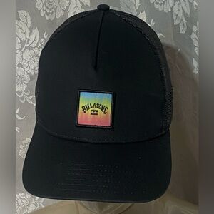 Billabong Men's Stacked Trucker Hat in black.
Mesh back & snapback closure